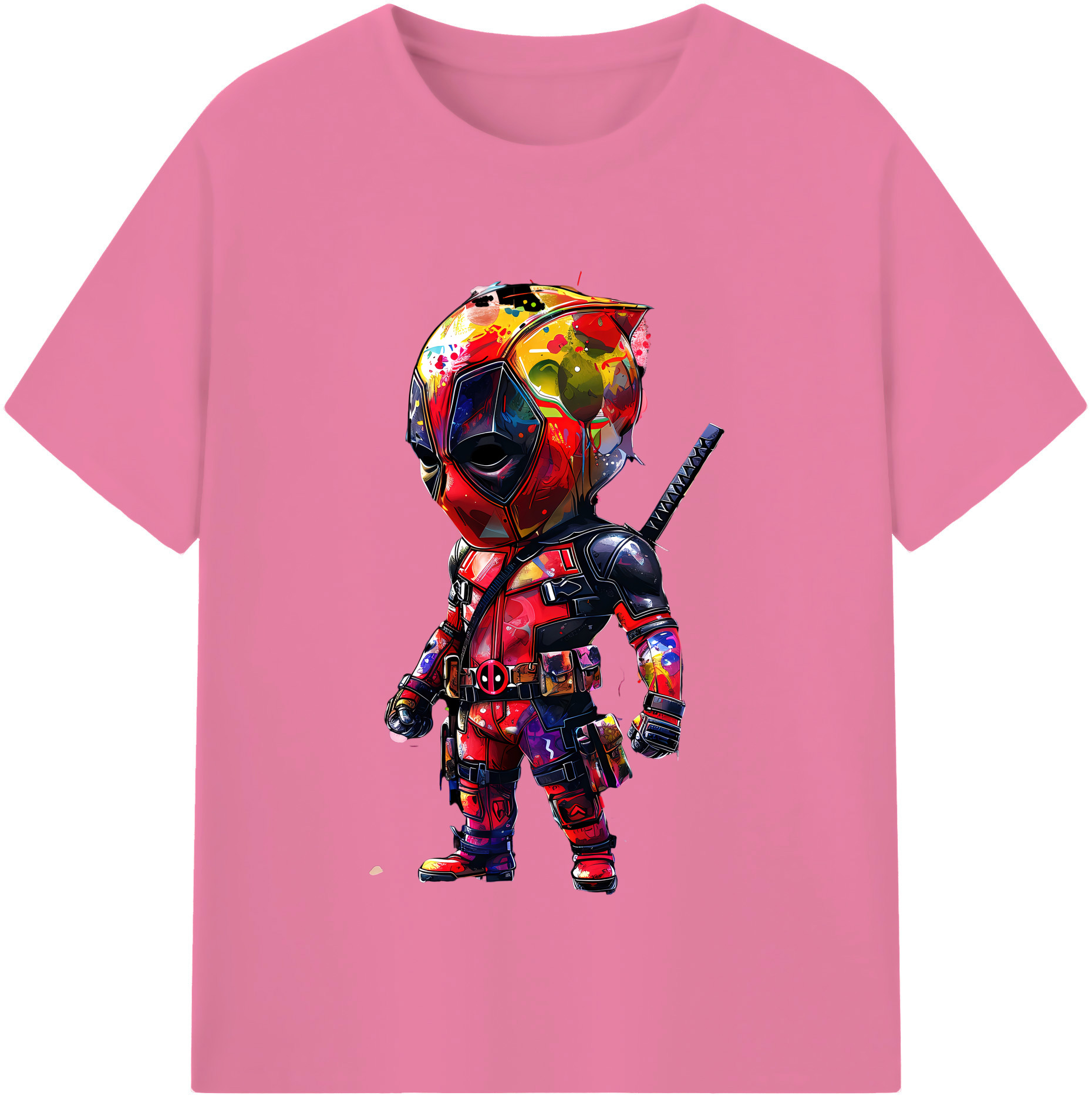 （画像用） Deadpool デッドプール 綿100％半袖Tシャツ（フロントプリント）